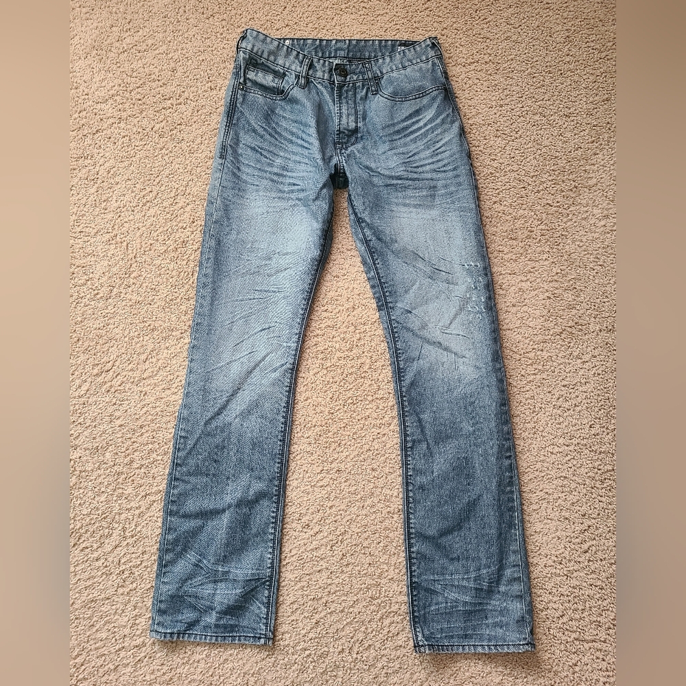 Buffalo David Bitton Men's Slim Straight Faded Blue Jeans 30X33